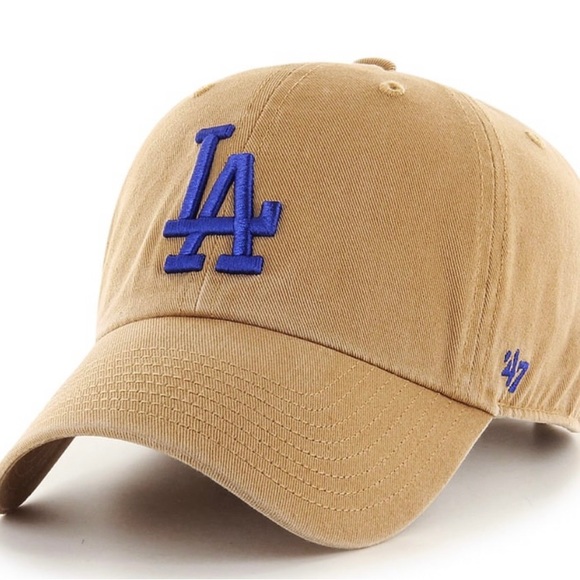 Los Angeles Dodgers 47 Brand Khaki Clean Up Adjustable Hat - Picture 2 of 2